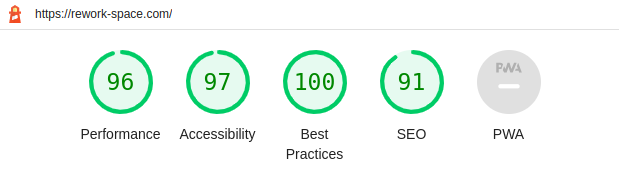 Figure 5. Lighthouse report screenshot after optimization